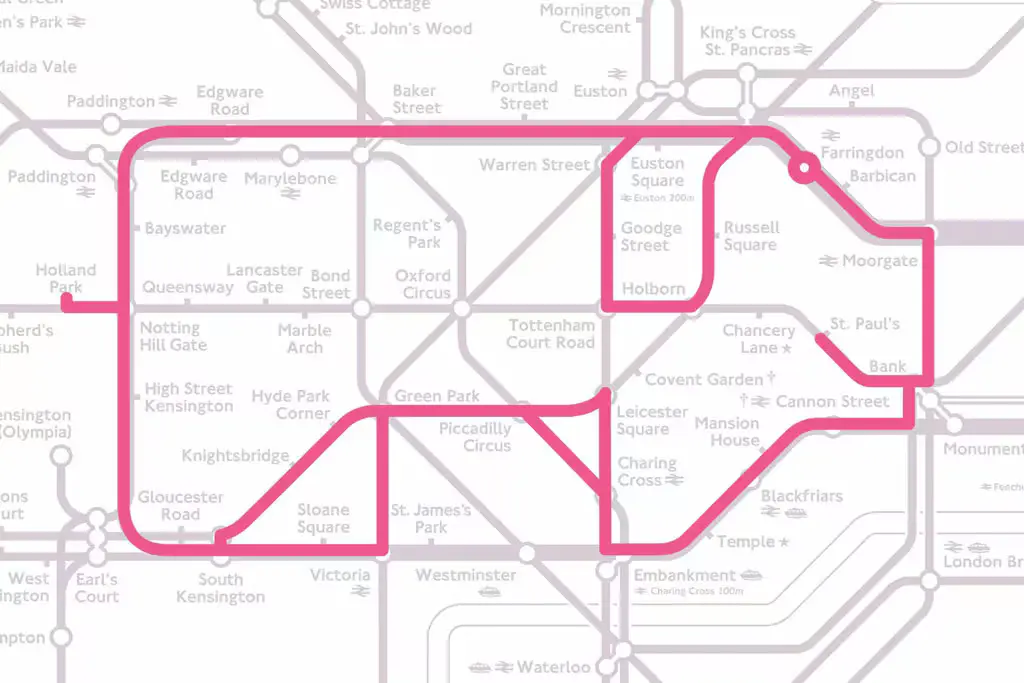 Cerdo oculto en el plano del metro de londres